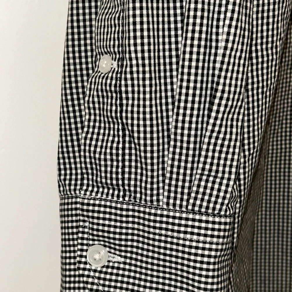 CM Gold Series Men's Black Checkered Casual Button Down Shirt - Picture 7 of 8